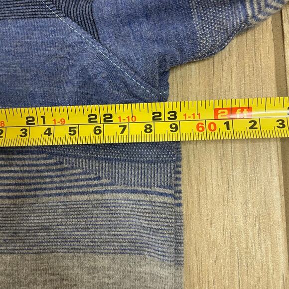 Oakley XL Tailored Fit Stripe Polo Shirt Blue Gray Teal Golf Performance Top - Picture 6 of 9